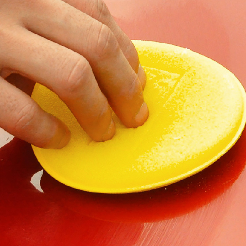 12 bucăți/lot aplicator de ceară cu burete de spumă pentru mașină, instrumente rotunde de curățare, accesorii pentru burete de îngrijire lustruit cu ceară manual, lustruit cu cristal.