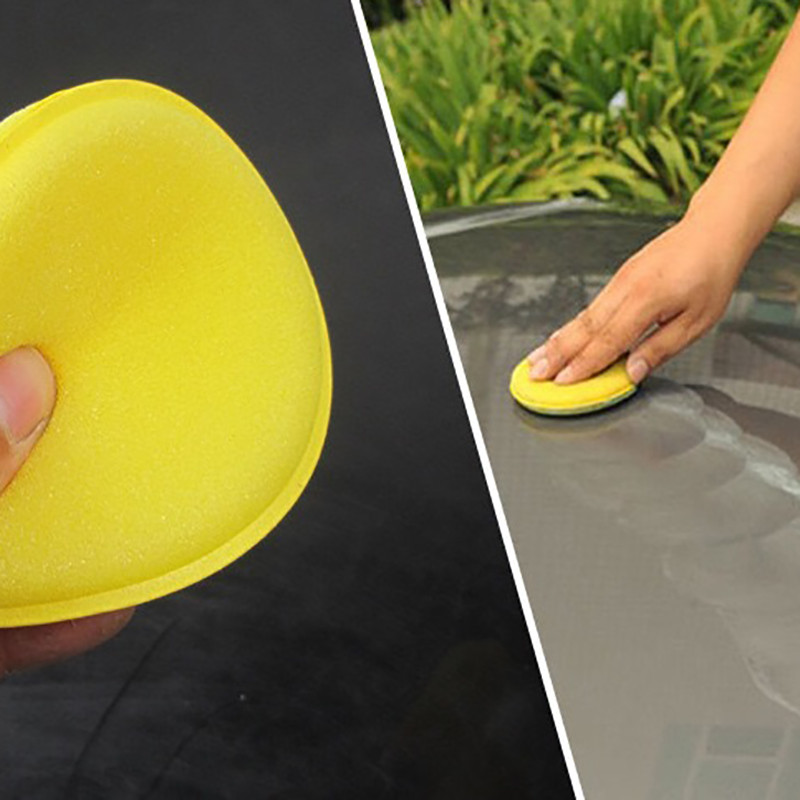 12 bucăți/lot aplicator de ceară cu burete de spumă pentru mașină, instrumente rotunde de curățare, accesorii pentru burete de îngrijire lustruit cu ceară manual, lustruit cu cristal.