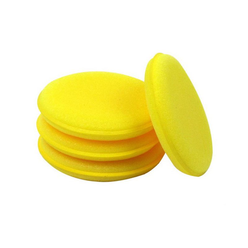 12 bucăți/lot aplicator de ceară cu burete de spumă pentru mașină, instrumente rotunde de curățare, accesorii pentru burete de îngrijire lustruit cu ceară manual, lustruit cu cristal.