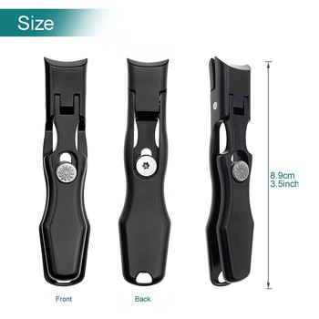 Машинка за подстригване на нокти за дебели нокти Предпазна ключалка Изключително голямо широко отваряне на челюстта Тежка резачка за нокти без пръски за мъже, жени