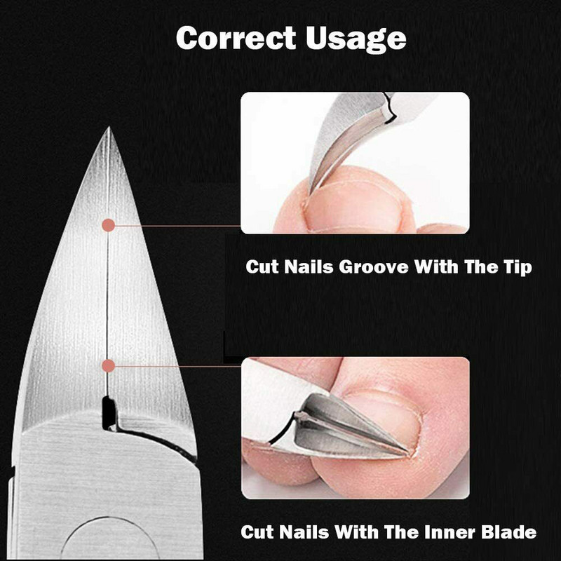 Clește pentru olecran mare Clipper Clippers speciale Set de manichiură Dispozitiv de tăiat unghii pentru degetele de oțel pentru adulți Pedichiură Instrumente pentru unghii