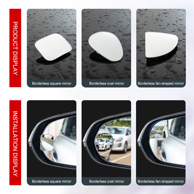 Pentru Honda Civic 2 buc oglindă auto HD Blind Spot Oglindă reglabilă la 360 de grade oglindă retrovizoare convexă pentru parcare pentru vehicule