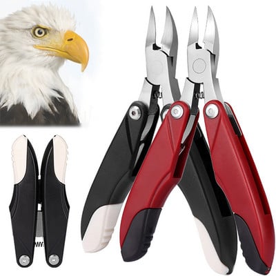 Sharp Stainless Steel Nail Clipper Cuticle Scissors Trimmer Manicure Pedicure Nippers Eagle Beak Cutter Antiskid Nail Art Tools