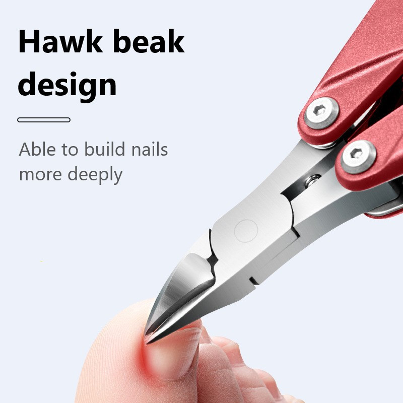 Oštra škarica za nokte od nehrđajućeg čelika Škare za zanoktice Trimer Manikura Pedikura Kliješta Rezač orlovog kljuna Protuklizni alati za nail art