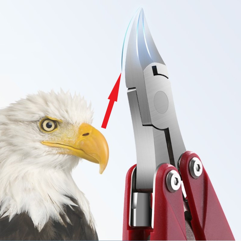 Oštra škarica za nokte od nehrđajućeg čelika Škare za zanoktice Trimer Manikura Pedikura Kliješta Rezač orlovog kljuna Protuklizni alati za nail art