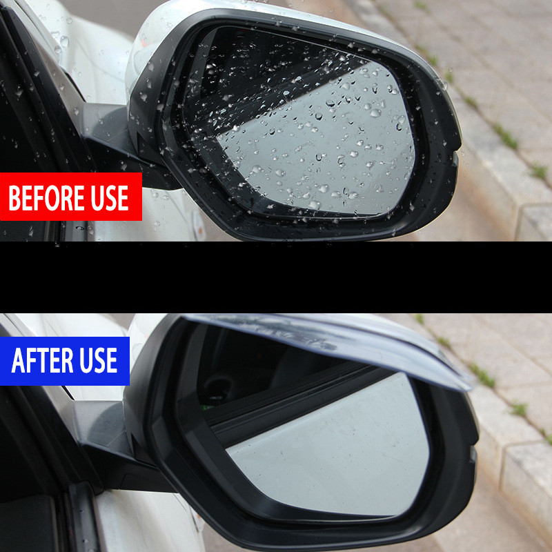 2 бр./компл. Автомобилно огледало за обратно виждане Водоустойчив сенник Дъждовни вежди Гъвкав протектор Автомобилен протектор за обратно виждане Страничен дъждобран Авточасти