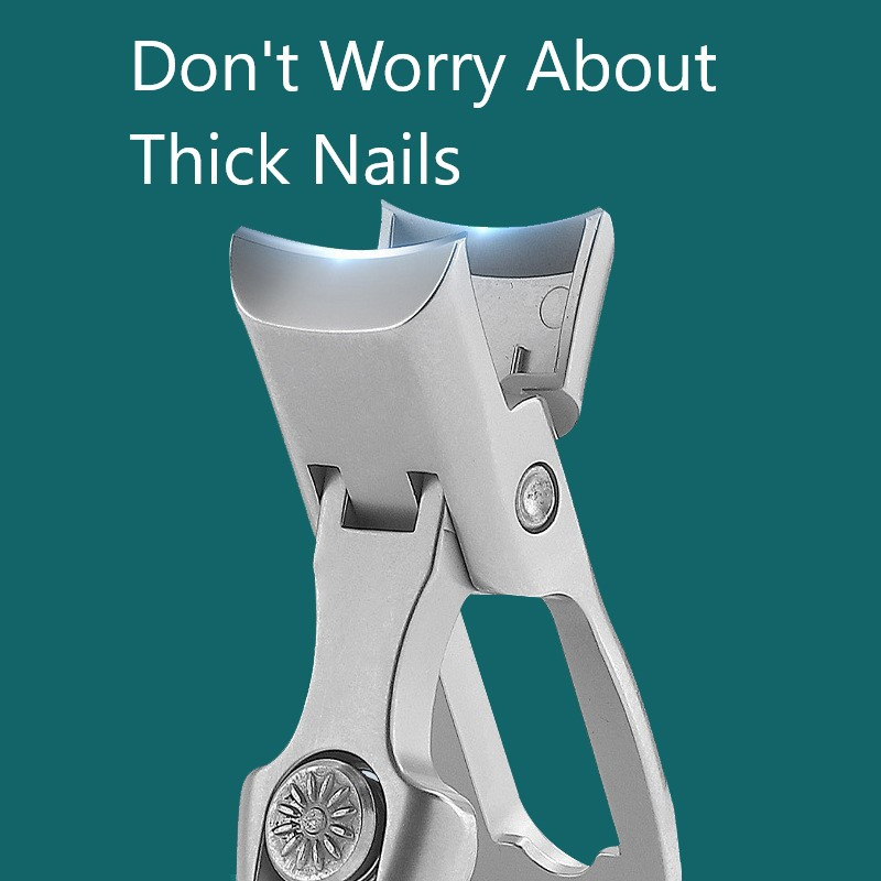 Dispozitive de tăiat unghii cu falcă lată din oțel inoxidabil cu deschidere pentru manichiură Cutter pentru unghii pentru unghii încarnate groase, instrumente pentru foarfece