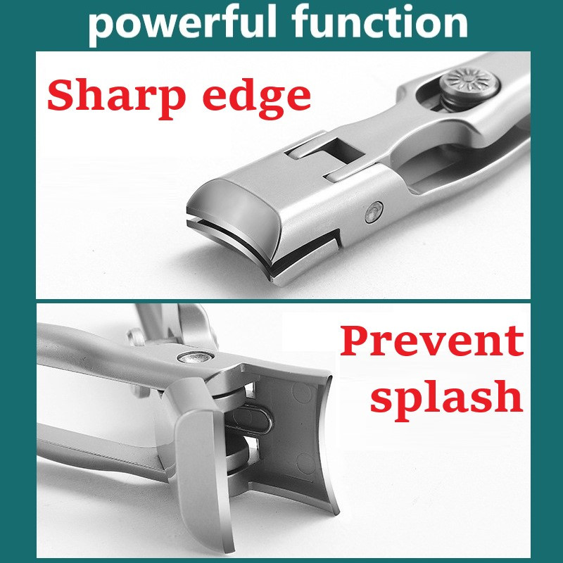 Dispozitive de tăiat unghii cu falcă lată din oțel inoxidabil cu deschidere pentru manichiură Cutter pentru unghii pentru unghii încarnate groase, instrumente pentru foarfece