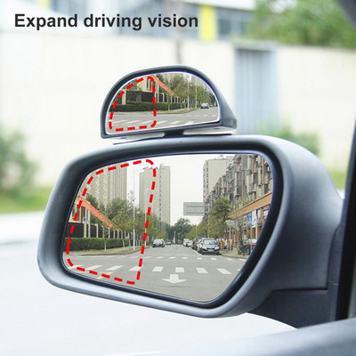 Automašīnas spogulis platleņķis 360 grādos regulējams ABS automašīnas atpakaļskata spogulis parkošanās palīgierīce transportlīdzeklim