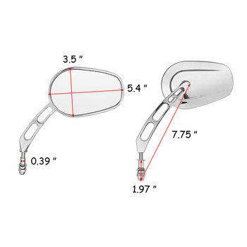 M8 Странично огледало за обратно виждане Регулируемо HD огледало за Harley Sportster 883 1200 Dyna Softail Touring Road King /Glide CVO мотоциклет