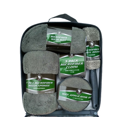 Komplet za brisanje automobila Ručnici od mikrovlakana Set alata za čišćenje Rukavice za automatsko pranje Maramice Posuda za vosak Spužva Četke za kotače Detalji automobila