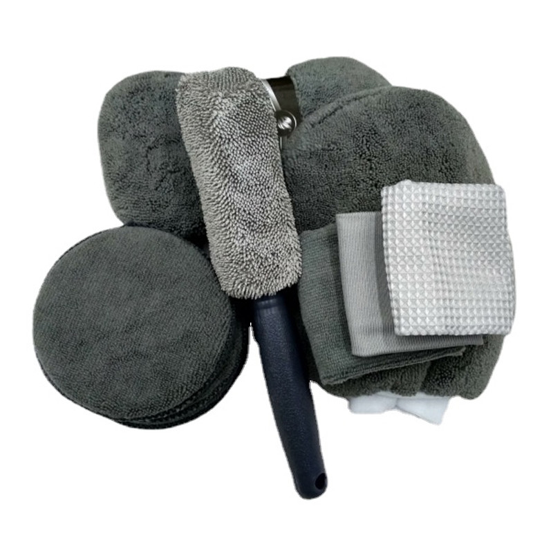 Komplet za brisanje automobila Ručnici od mikrovlakana Set alata za čišćenje Rukavice za automatsko pranje Maramice Posuda za vosak Spužva Četke za kotače Detalji automobila