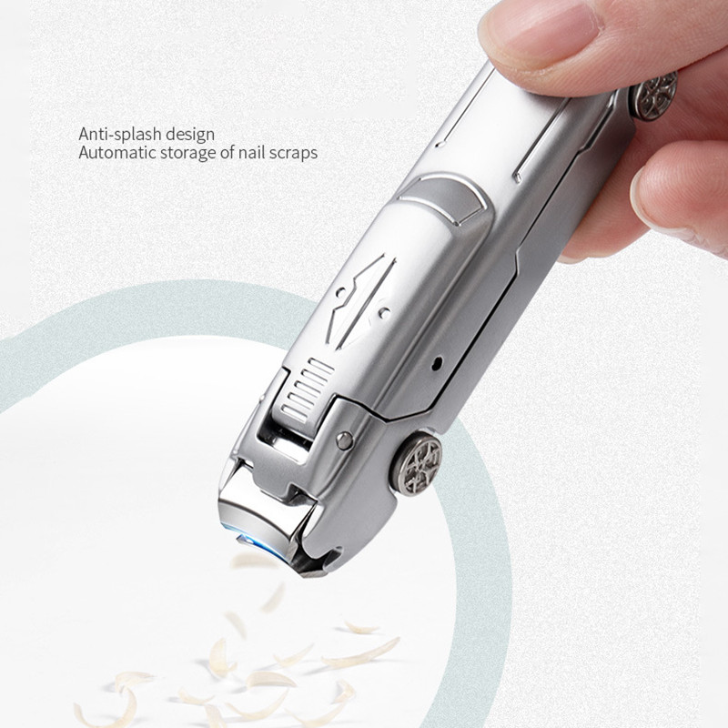 Set de tăietoare de unghii cu carcasă de metal Dispozitive de tăiat unghii Pile de tuns Pile de unghii Kit de manichiură din oțel inoxidabil Cadou pentru bărbați Tată iubit