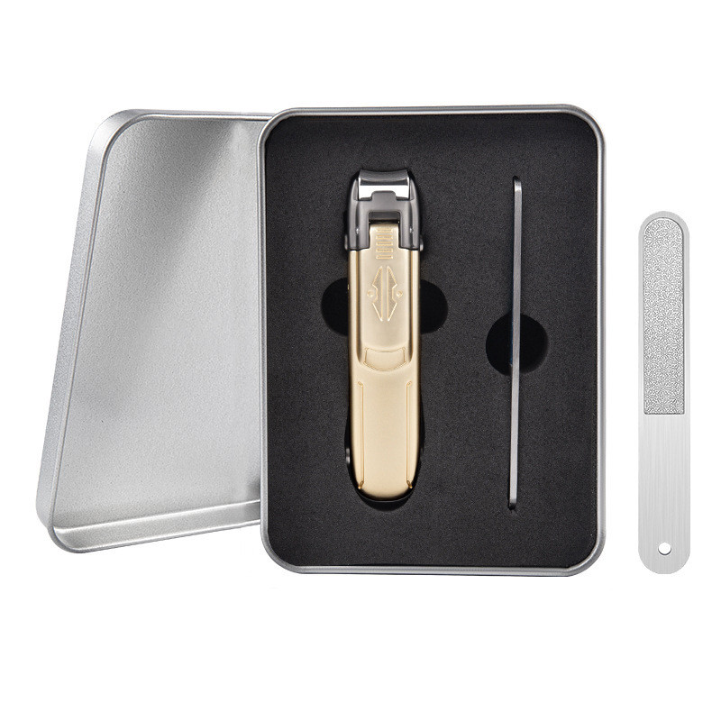 Set de tăietoare de unghii cu carcasă de metal Dispozitive de tăiat unghii Pile de tuns Pile de unghii Kit de manichiură din oțel inoxidabil Cadou pentru bărbați Tată iubit