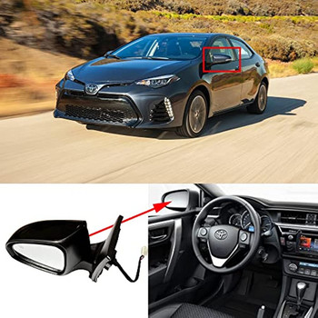 TO1320295/TO1321295 Πλαϊνός εξωτερικός καθρέφτης οδηγού/συνοδηγού Ισχυρό θερμαινόμενο αυτοκίνητο Εγχειρίδιο Αναδίπλωση για Toyota Corolla 2014-2019
