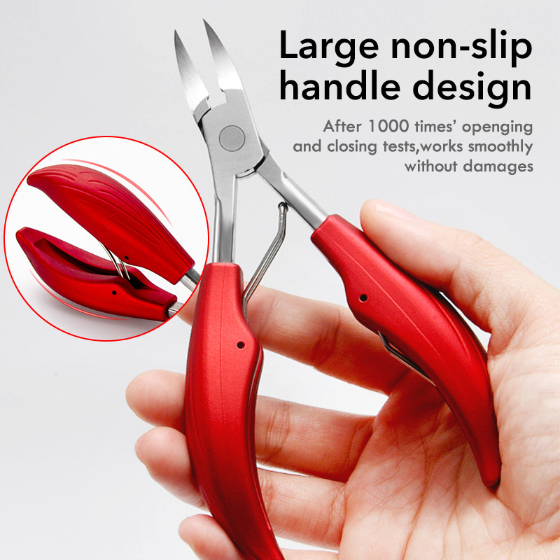 1 vnt Profesionalios nagų odelių žirklės juodi raudoni pirštai, negyvos odos replės, kirpimo nagų kirpimo mašinėlė žnyplės manikiūro pedikiūro įrankiai