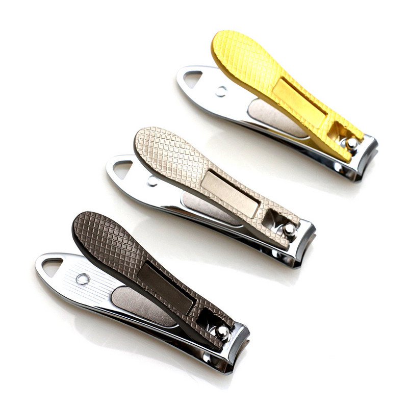 1 bucată Dispozitiv de tuns unghii portabil rezistent la stropire, model la modă, tuns unghii în 3 culori, tuns antiderapant, instrumente de pedichiură