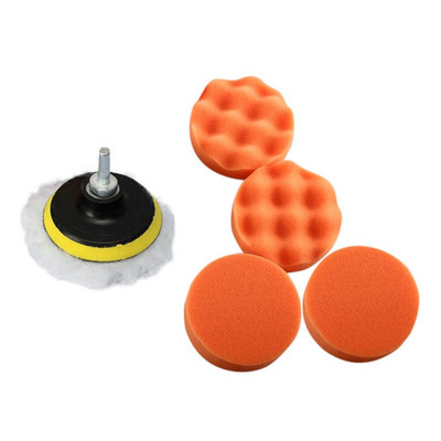 7 vnt Automobilių poliravimo kempinių trinkelių rinkinys Šlifavimo vaškavimo putplasčio trinkelių buferis Poliravimo mašina Vaško padas pašalina įbrėžimus Grąžto priedas