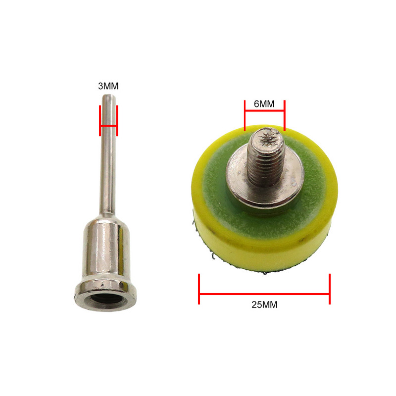 26 buc. Mini tampon de lustruit pentru burghiu cu spumă pentru mașină, 1 inch, 25 mm, detaliu, burete, lână, tampoane de lustruire cu suport pentru unealta rotativă Dremel