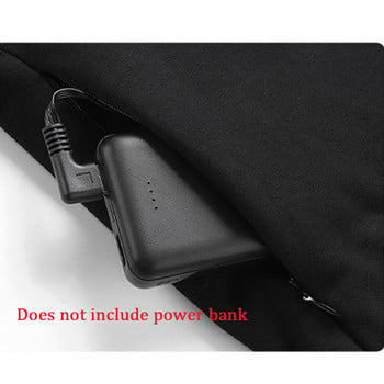 Зимно отоплително бельо Мъжки дамски интелигентни USB електрически нагреваеми термични поларени горнища Перящи се ски бельо Тениски с дълъг ръкав