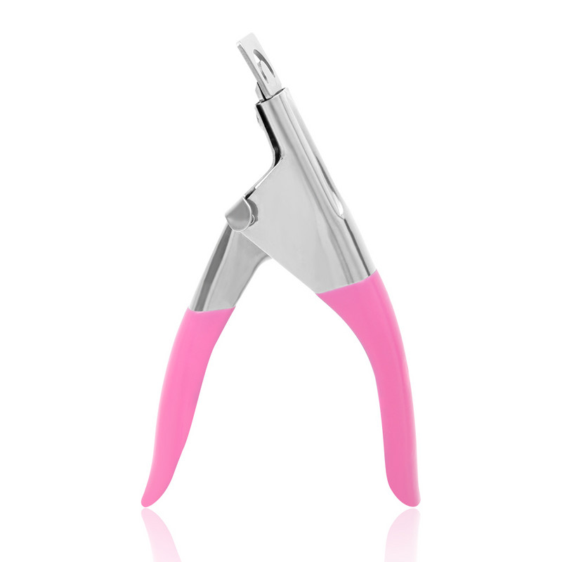 Tăiător profesional pentru unghii cu gel UV Sfaturi pentru unghii false Tăiător de margini din oțel inoxidabil U One Word Clippers Instrument de manichiură 1BUC