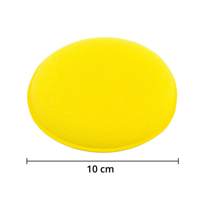 12-24 bucăți, 4 inch, spumă ultra moale, aplicator de ceară, instrument de curățare cu burete de spumă rotund, cu prosop din microfibră pentru spălare gratuită