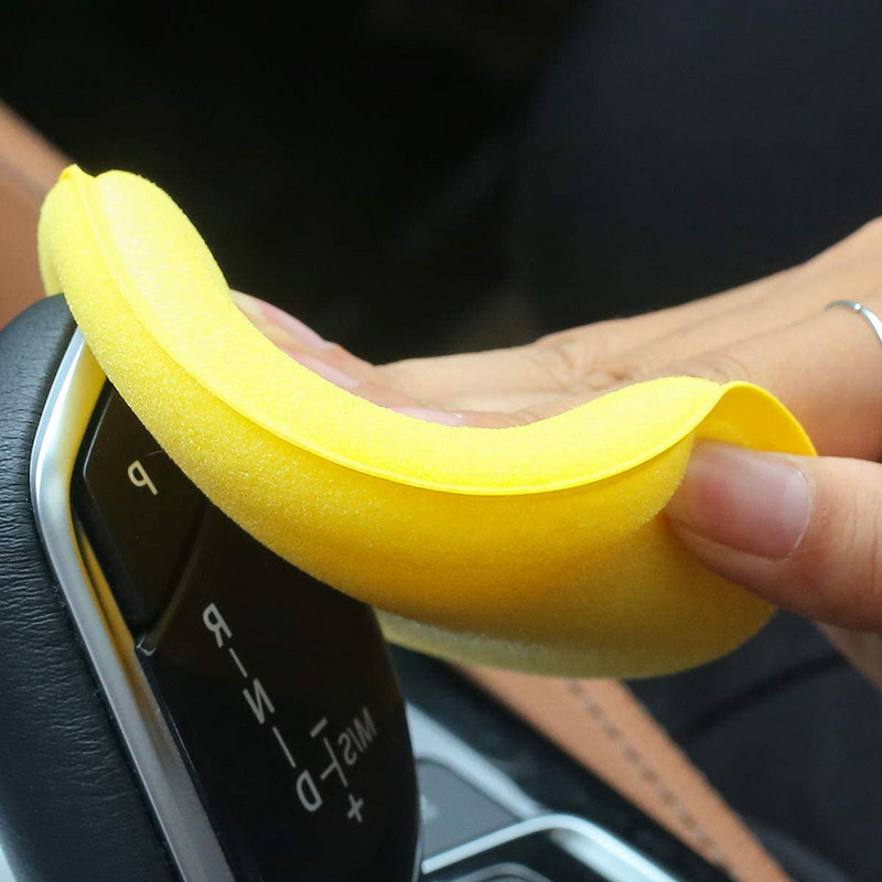 12-24 bucăți, 4 inch, spumă ultra moale, aplicator de ceară, instrument de curățare cu burete de spumă rotund, cu prosop din microfibră pentru spălare gratuită