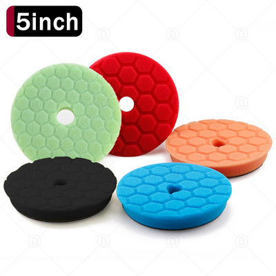 5/6 colio 125/150 mm sunkios pjovimo kempinės trinkelės Automobilio priekinių žibintų poliravimas vaškavimas Detalių plovimas Valymas Poliravimo diskų trinkelių rinkinys