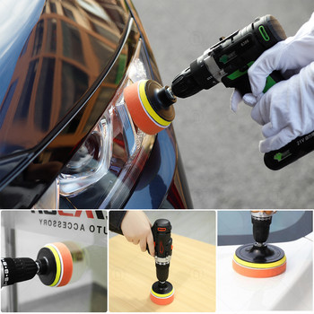 Σετ επιθεμάτων στίλβωσης λεπτομέρειας αυτοκινήτου για αποκατάσταση προβολέων Δίσκος σφουγγαριού αποτρίχωσης Auto Beauty Paint Care Πολωνικό εργαλείο στήριξης