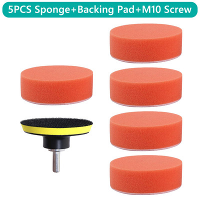 Kit de tampon de lustruire pentru detaliu auto pentru restaurarea farurilor Disc cu burete pentru ceară Auto Beauty Vopseaua pentru îngrijirea vopselei Instrument de lustruire Pad de suport