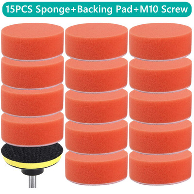 Kit de tampon de lustruire pentru detaliu auto pentru restaurarea farurilor Disc cu burete pentru ceară Auto Beauty Vopseaua pentru îngrijirea vopselei Instrument de lustruire Pad de suport