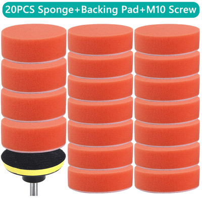 Kit de tampon de lustruire pentru detaliu auto pentru restaurarea farurilor Disc cu burete pentru ceară Auto Beauty Vopseaua pentru îngrijirea vopselei Instrument de lustruire Pad de suport