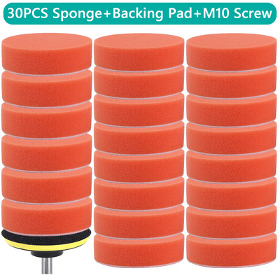 Kit de tampon de lustruire pentru detaliu auto pentru restaurarea farurilor Disc cu burete pentru ceară Auto Beauty Vopseaua pentru îngrijirea vopselei Instrument de lustruire Pad de suport