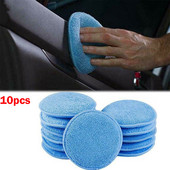 10 bucăți 12,5 cm microfibră de lustruit spumă burete detaliu mașină tampon de epilare aplicator de ceară tampoane de curățare accesorii auto 2022 nou