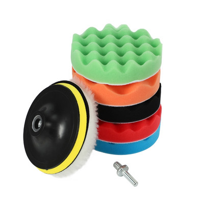 8 vnt / rinkinys automobilio kempinės poliravimo padų rinkinys 5 colių poliravimo vaškavimo padas valčių automobilių poliravimo buferio gręžimo ratų poliravimo įrankiams