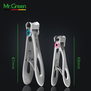 MR.GREEN Нокторезачка Тример Инструменти за нокти от неръждаема стомана маникюр Thick Nails ножица със стъклена пила за нокти