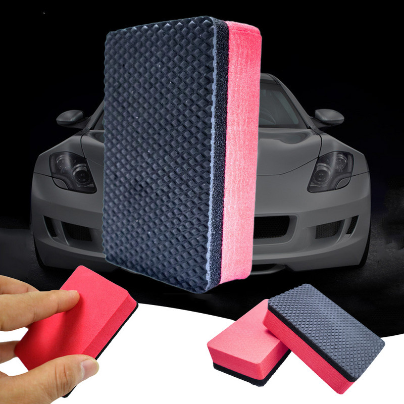 1vnt Car Magic Clay Bar Pad nukenksminimo kempinės bloko valiklis Valymas Eraser Wax Polish Pad Auto plovimo įrankių priedai Nauji