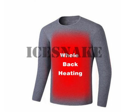 Téli fűtött alsónemű Polár bélésű, melegítő, melegítő fehérnemű készlet USB elektromos fűthető pólók és nadrágok akkumulátoros síruházat