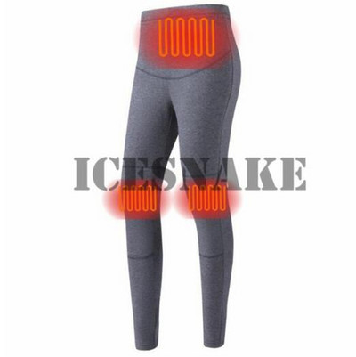 Téli fűtött alsónemű Polár bélésű, melegítő, melegítő fehérnemű készlet USB elektromos fűthető pólók és nadrágok akkumulátoros síruházat