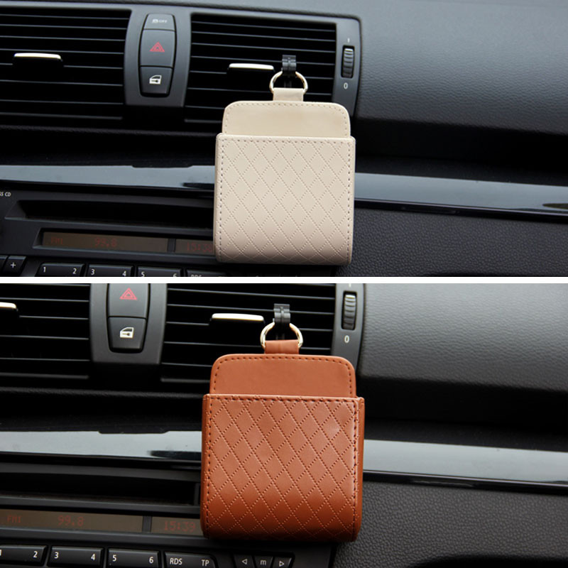 Automobilio laikymo krepšys Oro ventiliacijos anga Prietaisų skydelis Tvarkingas pakabinamas PU odinis laikiklis Telefono akinių laikiklis Sandėliavimo laikiklis Automobilių priedai