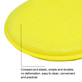 Гъба от пяна, апликатор за полиране на восък, почистваща подложка за детайли на автомобила, кръгъл инструмент за автоматично пране, жълт