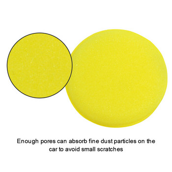 Αφρώδες σφουγγάρι Polish Wax Applicator Λεπτομέρειες καθαρισμού αυτοκινήτου Στρογγυλό εργαλείο αυτόματου πλυσίματος κίτρινο