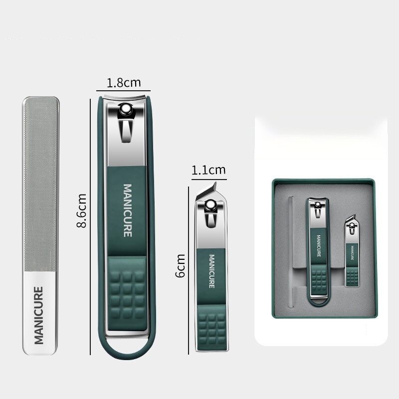Set de tuns unghii 2/3/4 buc. Set de tuns pentru unghii din oțel inoxidabil de înaltă calitate, bărbați, femei, tăietor de unghii, cutii de instrumente pentru pedichiură