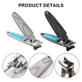 Dispozitiv de tăiat unghii din oțel inoxidabil cu carbon Trimmer profesional pentru manichiură Nail de înaltă calitate cu clemă