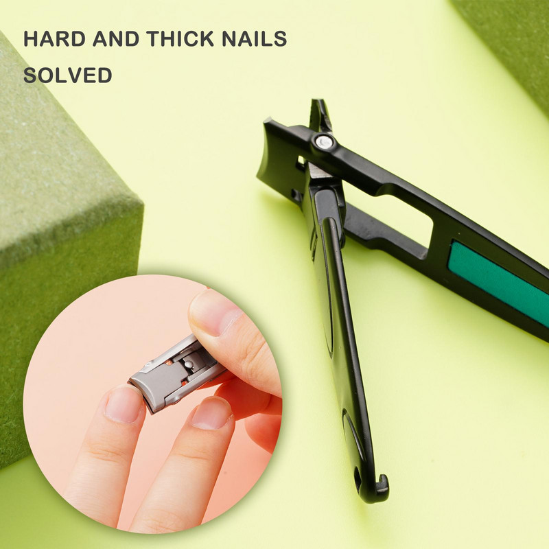 Dispozitiv de tăiat unghii din oțel inoxidabil cu carbon Trimmer profesional pentru manichiură Nail de înaltă calitate cu clemă