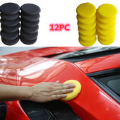 12 bucăți de înaltă densitate pentru epilare cu ceară pentru mașină, spumă, burete, aplicator de detaliu, tampon de întărire, lustruire, pentru depilare, burete pentru întreținere auto.