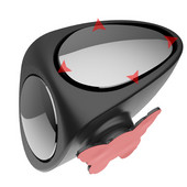 Oglindă pentru unghiul mort pentru mașină de 360 de grade Oglindă cu zonă retrovizoare pentru mașină, rotativă pe 2 laturi, cu unghi larg Accesoriu de siguranță pentru oglinda retrovizoare exterioară