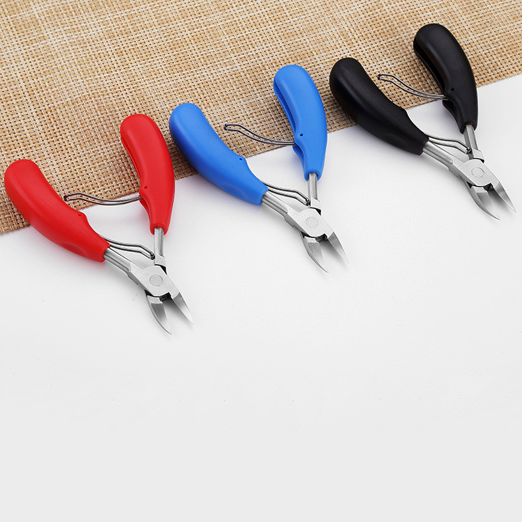 Foarfece pentru cuticule pentru unghii din oțel inoxidabil Unelte pentru manichiură Pedichiură Roșu Negru Albastru Portocaliu Foarfecă pentru piele moartă Instrument de tăiere a unghiilor LJ32