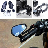 Mootorratta külgmised tahavaatepeeglid CNC alumiiniumist 7/8`` 22 mm lenks Motocross külgne tahavaate peegel pimestamisvastane universaalne UUS