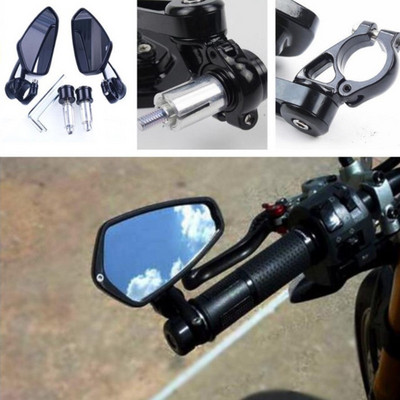 Oglinzi retrovizoare laterale pentru motociclete CNC aluminiu 7/8`` 22mm bară de mâner Oglinda retrovizoare laterală pentru motocross anti-orbire universală NOU